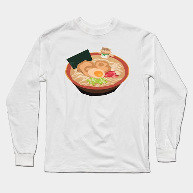 "Raccoon Ramen" Long Sleeve T-Shirt by The chrisyamao Store